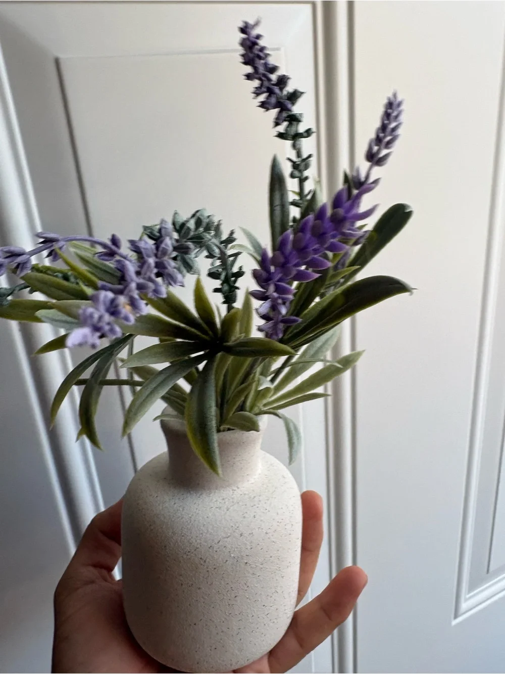 Artificial Lavender Flower Arrangement in Vase from Threshold